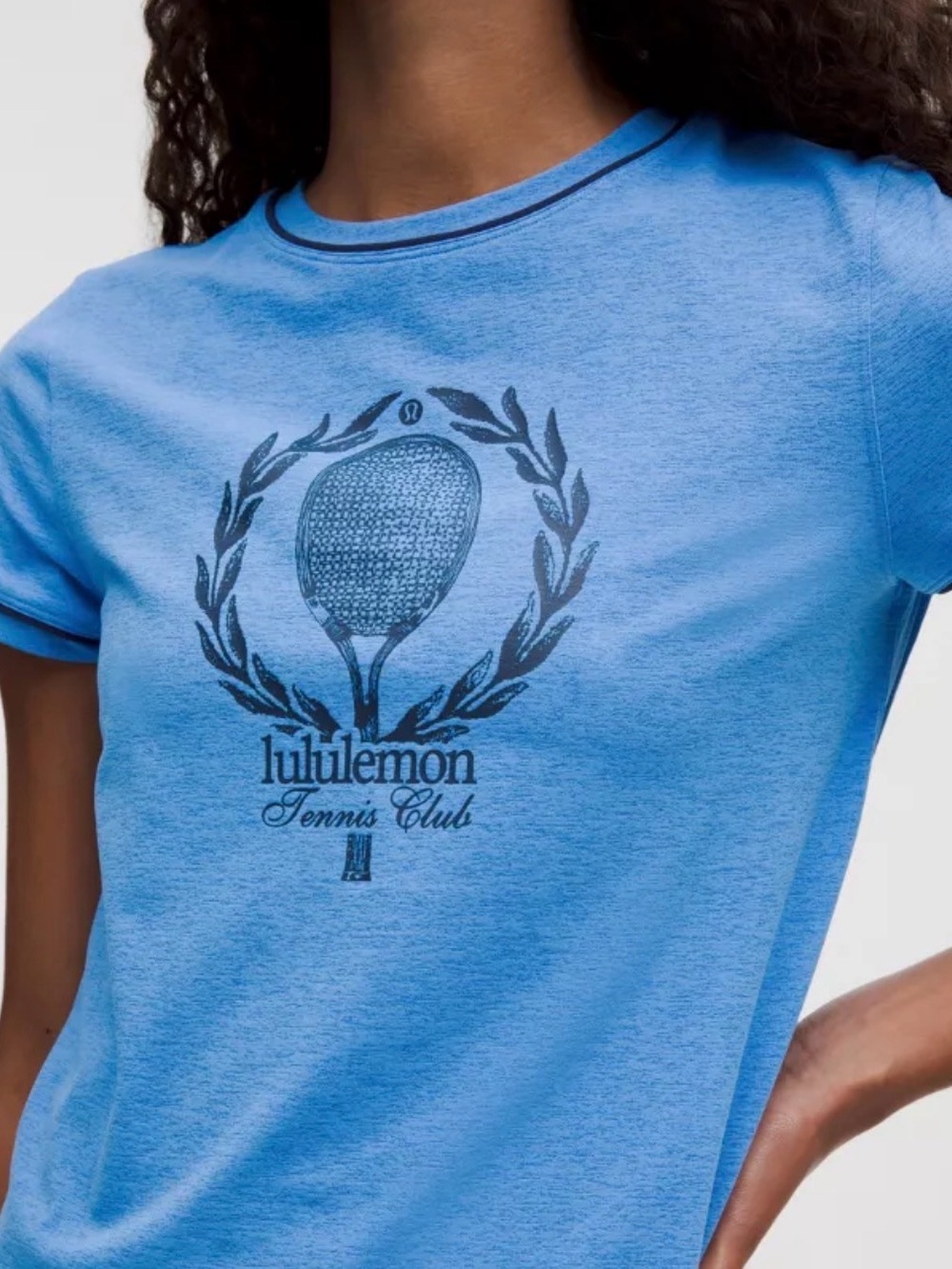 lululemon athletica Light Blue Tennis Club Graphic Short Sleeve Tee crew neck